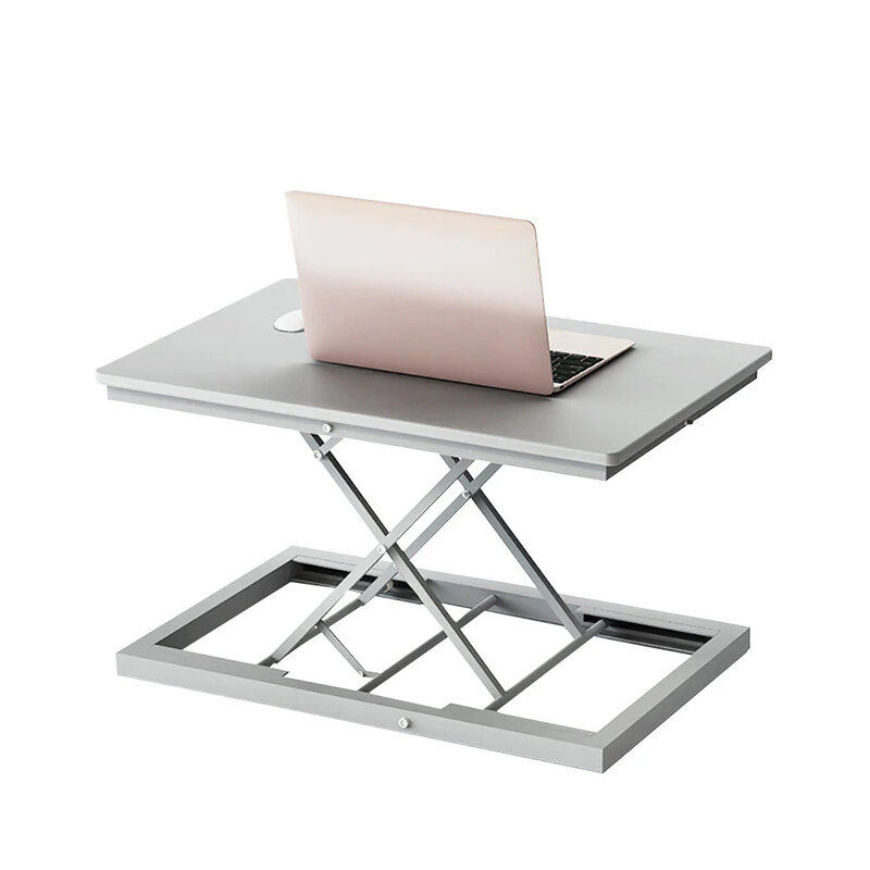 Elevador dobrável computador mesa de pé conversor altura ajustável sentar-se mesa lapdesk para monitor e portátil sentar para ficar