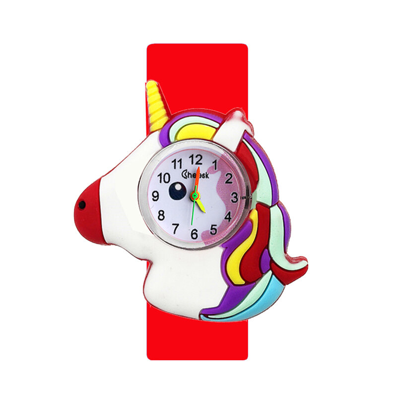 Relógio digital de quartzo para crianças, relógio unicórnio de brinquedo para crianças, presente de natal para meninos e meninas