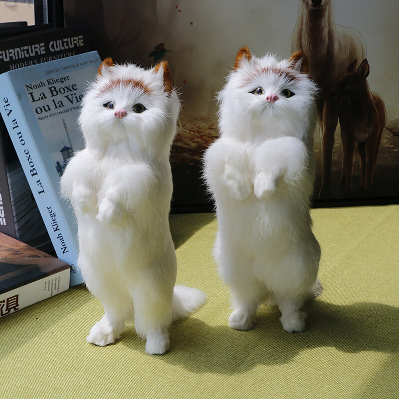 Simulazione gatto pelle capelli fare simpatico gattino simulazione modello animale decorazione della casa gatto fortunato regalo per bambini puntelli fotografici
