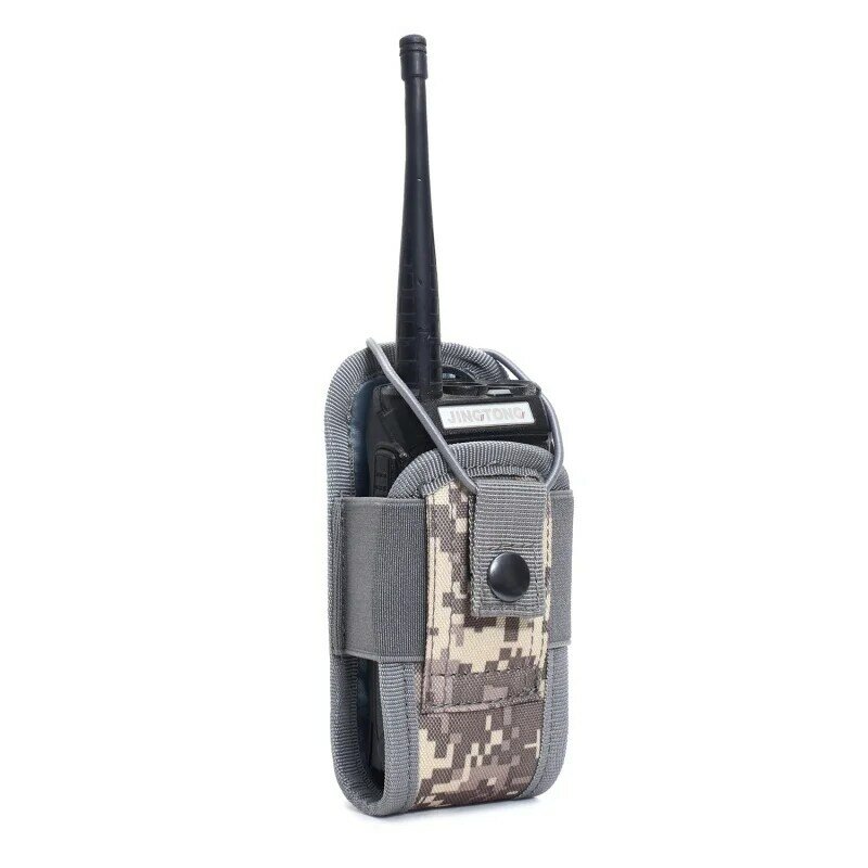 Caminhadas ao ar livre acampamento molle rádio walkie talkie titular saco multifuncional bolsa walkie talkie bolso