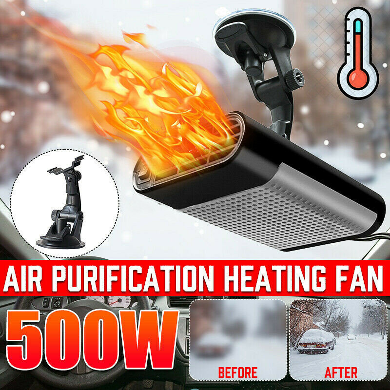 12V 500W Vehicle Heater Cooling Fan for Windshield 2 IN 1 Portable Fast Heating Home Car Heater Cooler Defogger Defrosts