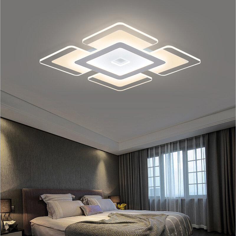 Luces de techo modernas de acrílico para sala de estar, lámpara Led de techo, accesorios de iluminación, lámpara de renovación del hogar