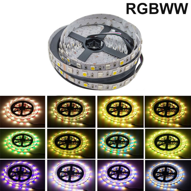 RGBPink RGBPurple LED 스트립 5050 유연한 LED 조명 RGB RGBWW 5050 LED 스트립 5 메터/개, 5M