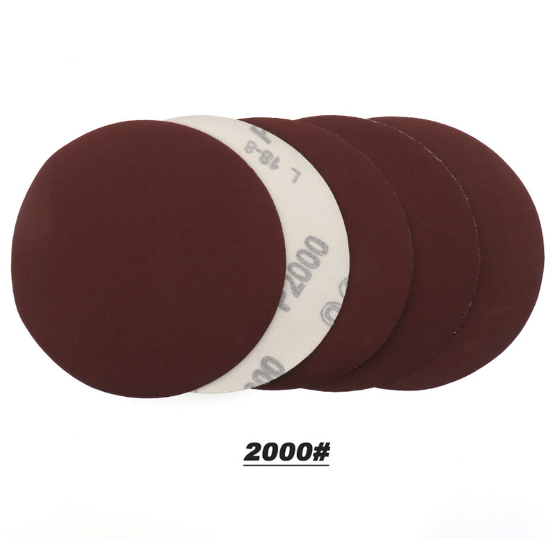 25 pçs 5 Polegada seco & molhado lixa redonda discos de lixa grit 1000/2000/3000/4000/5000 gancho loop polimento folhas areia