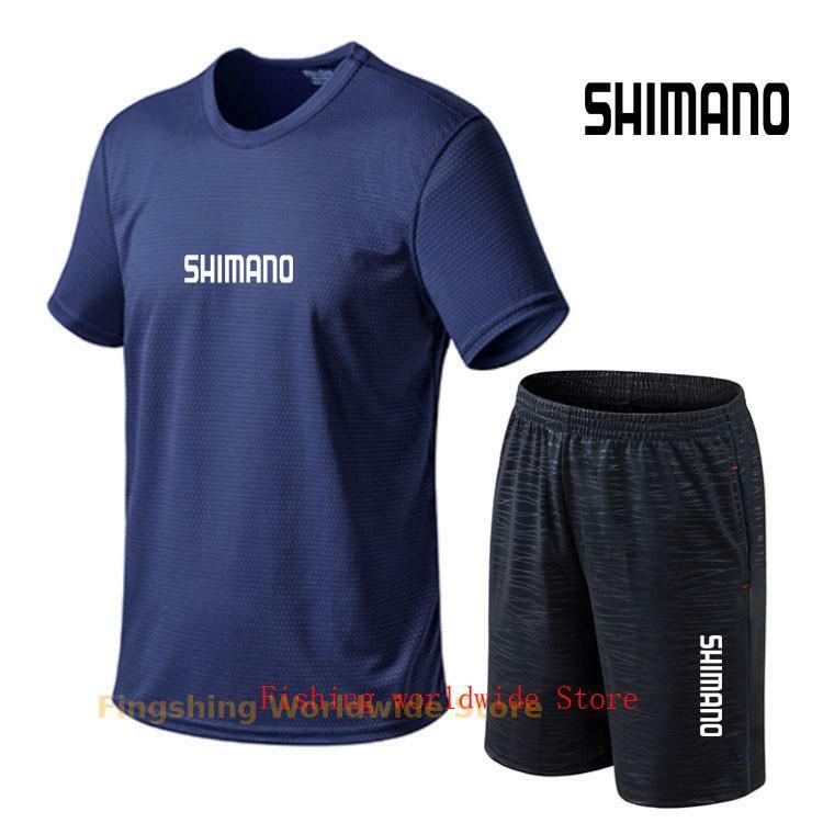Nowe letnie koszulki i spodenki wędkarskie Shimanos szybkie suche oddychające męskie spodenki wędkarskie na zewnątrz lodowy jedwab odzież wędkarska