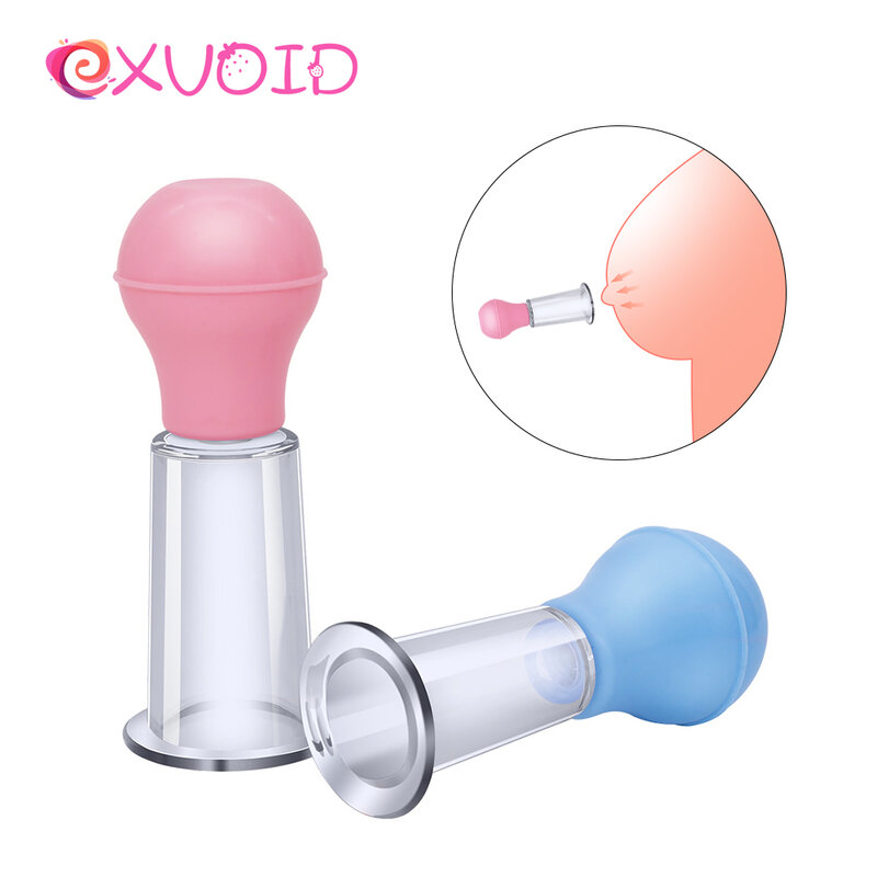 EXVOID-succionador de pezón para mujer, estimulador de clítoris, Juguetes sexuales, bomba de vacío, Clip de masaje de pecho Sexy, copa de succión