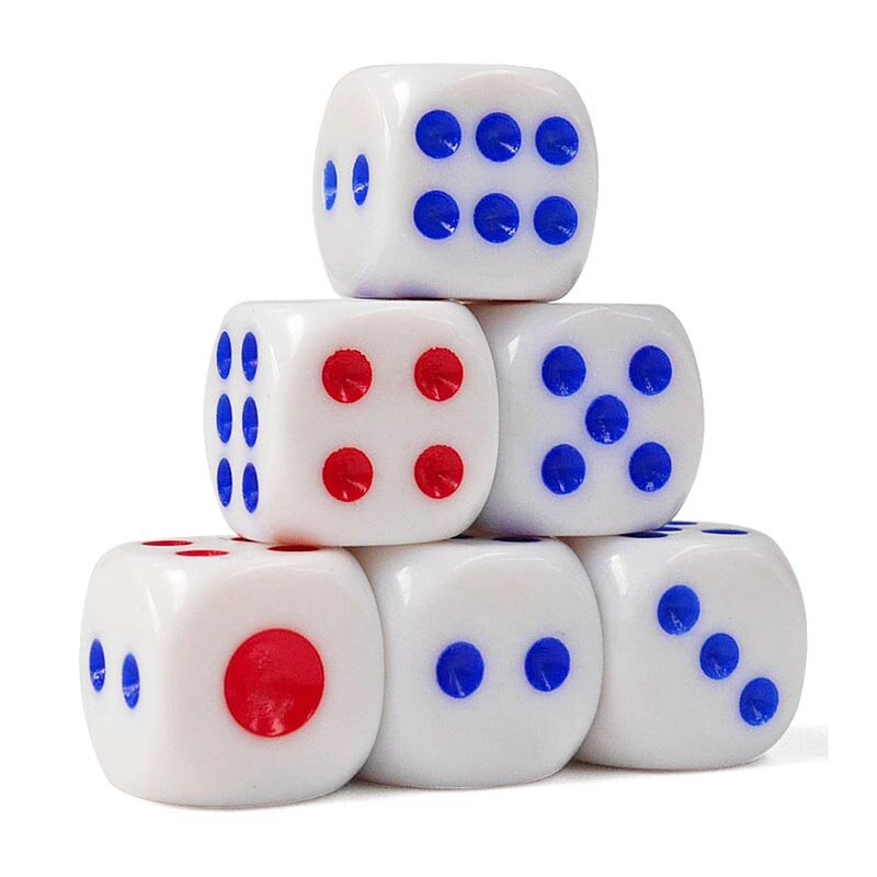Hot Sale 10Pcs/Set Standard Plastic 10mm Game White Dice Die Drop Shipping Wholesale Price Game Dice