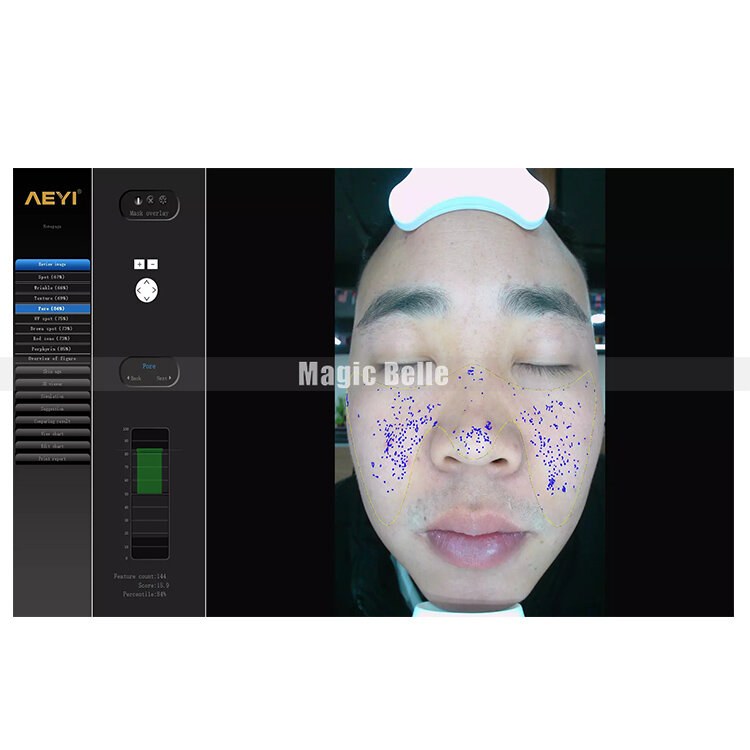 Most Popular Facial Skin Analyzer Machine with Facial Analysis System Portable Beauty Machine