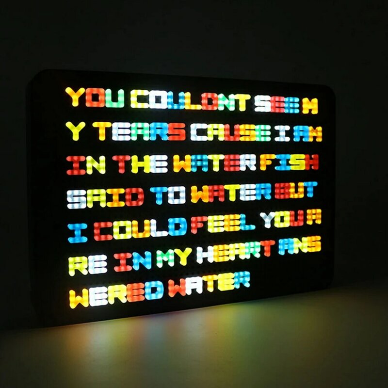 5V Led Combinatie Licht Doos Batterij/Usb Power Creatieve Nachtlampje Diy Puzzel Alfabet Lichtbak A4 A5 kleurrijke Message Board