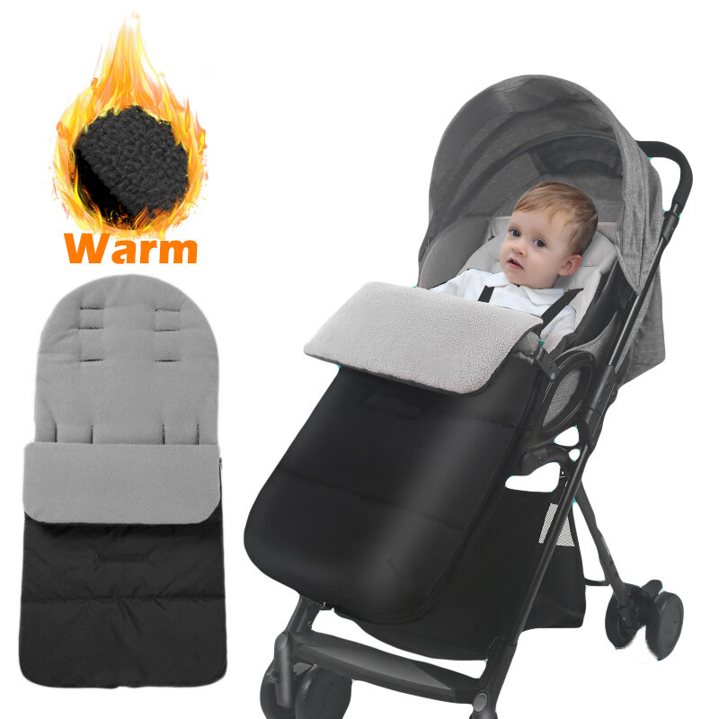 Saco de dormir de lana cálido para bebé de 1 a 3 años, calcetines gruesos impermeables para cochecito de niño, cubierta de pie para recién nacido, accesorios para cochecito