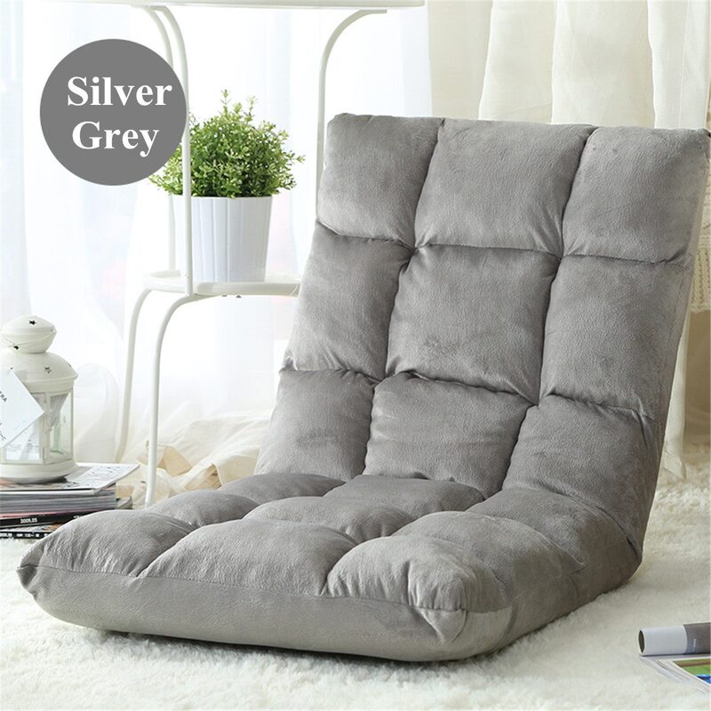 Puff-sofá em formato de espreguiçadeira, 40x80cm, assento reclinável com encosto dobrável tipo pufe
