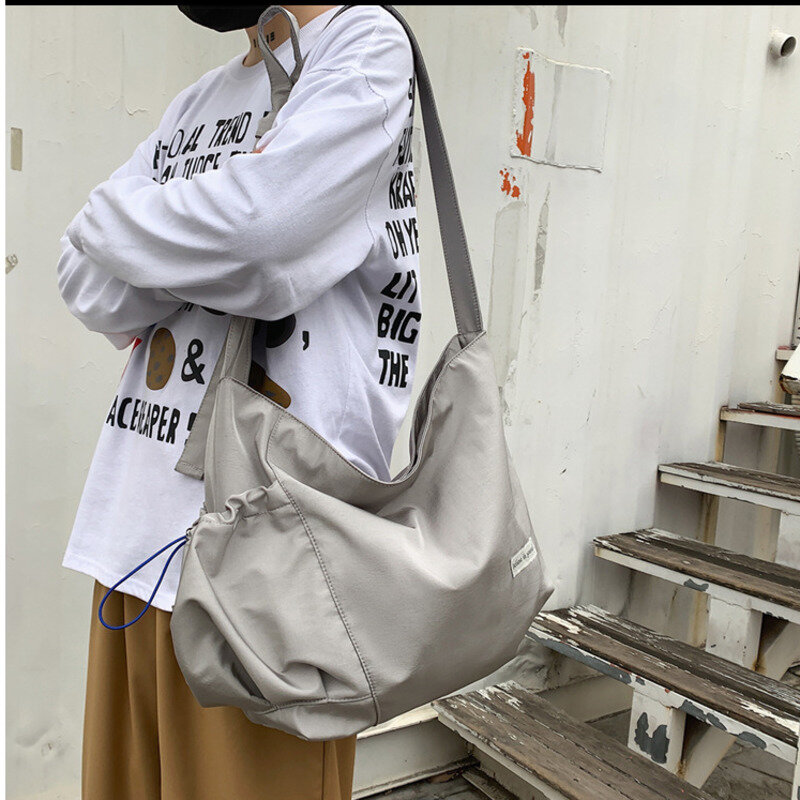 Новая модная Холщовая Сумка через плечо для мужчин и женщин одинаковая вместительная мягкая сумка через плечо для пельменей водонепроница...