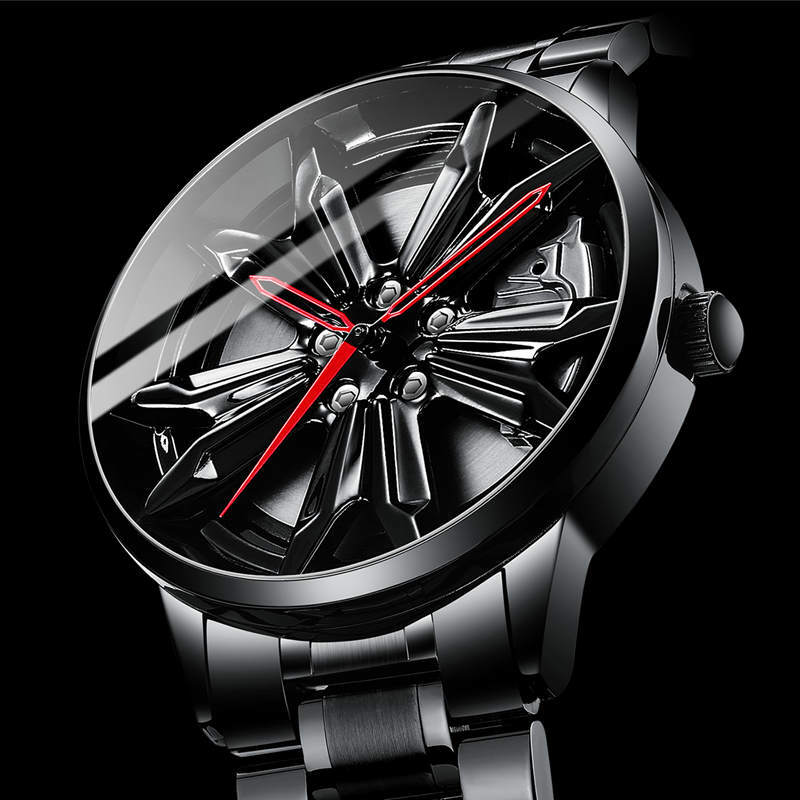 Mens นาฬิกา Super ล้อรถนาฬิกาตกแต่งแฟชั่นแบรนด์กีฬานาฬิกาควอตซ์ Rim Hub นาฬิกาชายนาฬิกาข้อมือ Creative