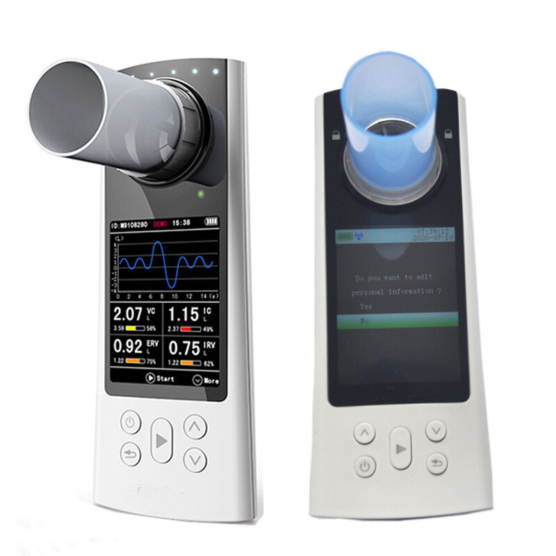 Sp80b bluetooth digital spirômetro cor display função pulmonar respiração diagnóstico pulmonar usb portátil dispositivo médico software
