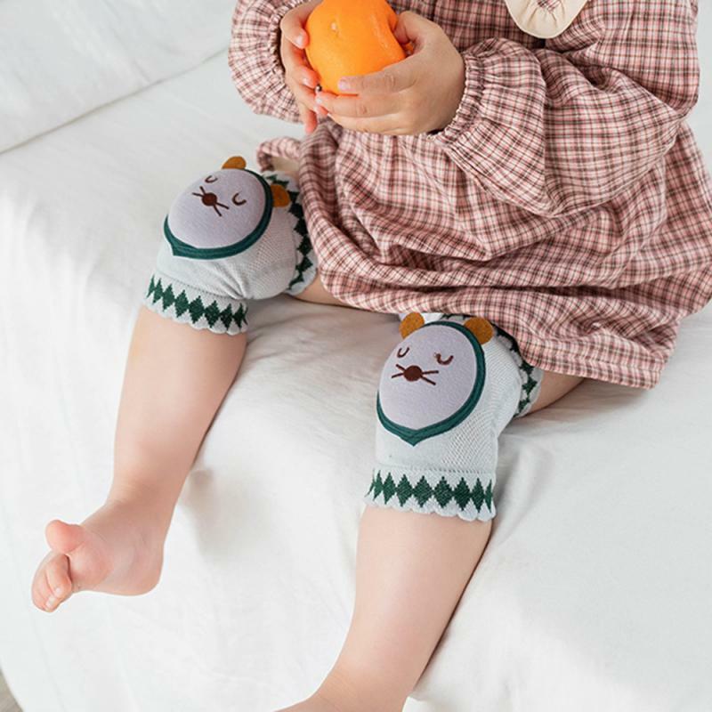 Almofadas de joelho do bebê infantil da criança joelheiras protetor bebê aquecedores de perna malha respirável beenwarmers calentadores pierna para 0-24 m