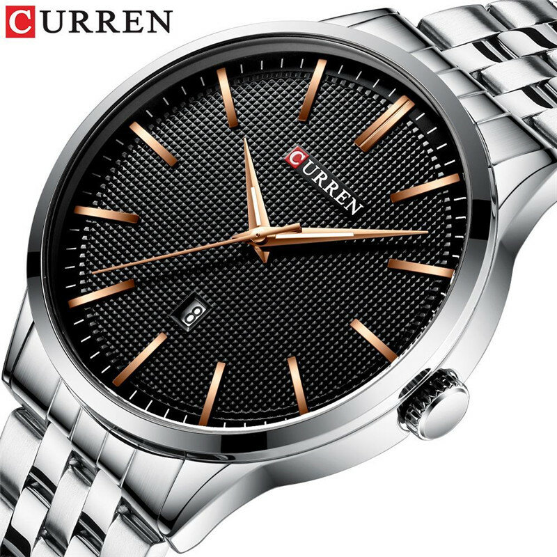 CURREN Männer Uhr Top Marke Luxus Sport Uhren Military Business Wasserdichte Männliche Uhr Voller Stahl Quarz Mann Armbanduhr 8364