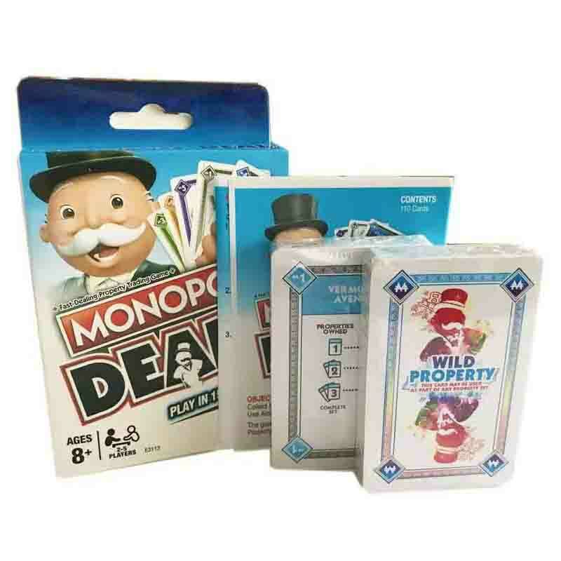 Monopol gra w karty zagraj w puzle Family Party Board angielska wersja monopol handlowa gra karciana gra w karty karty do gry zabawki