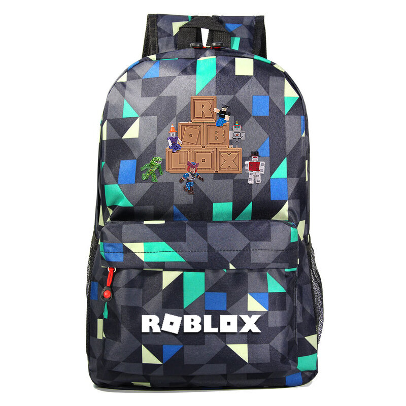 ROBLOX plecak dla nastolatków dzieci chłopcy dzieci torby szkolne dla studentów Unisex na laptopa plecaki torba podróżna na ramię