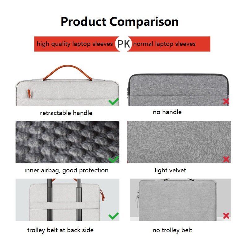 13.3 14.1-15.4 노트북 방수 폴리에스터 애플 서류 가방, 슬리브 백 레노버 샤오미 화웨이 프로