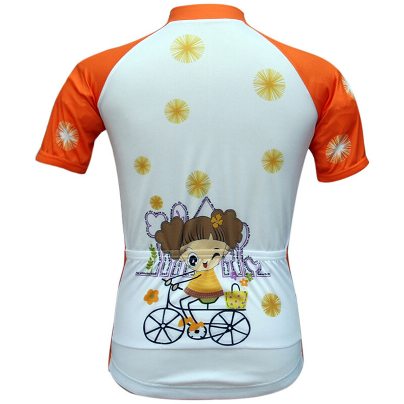 女性サイクリングジャージ漫画夏半袖バイクジャージ着用昇華した印刷マイヨ ciclismo Whosales 自転車服