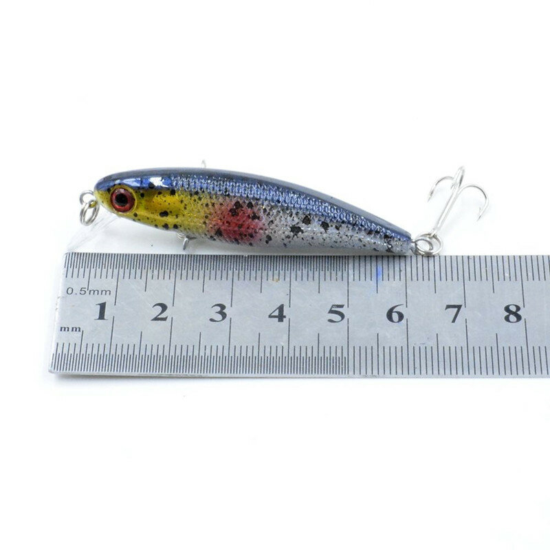 Mini isca de pesca com anel embutido, isca de pesca 4.2g 6.5c
