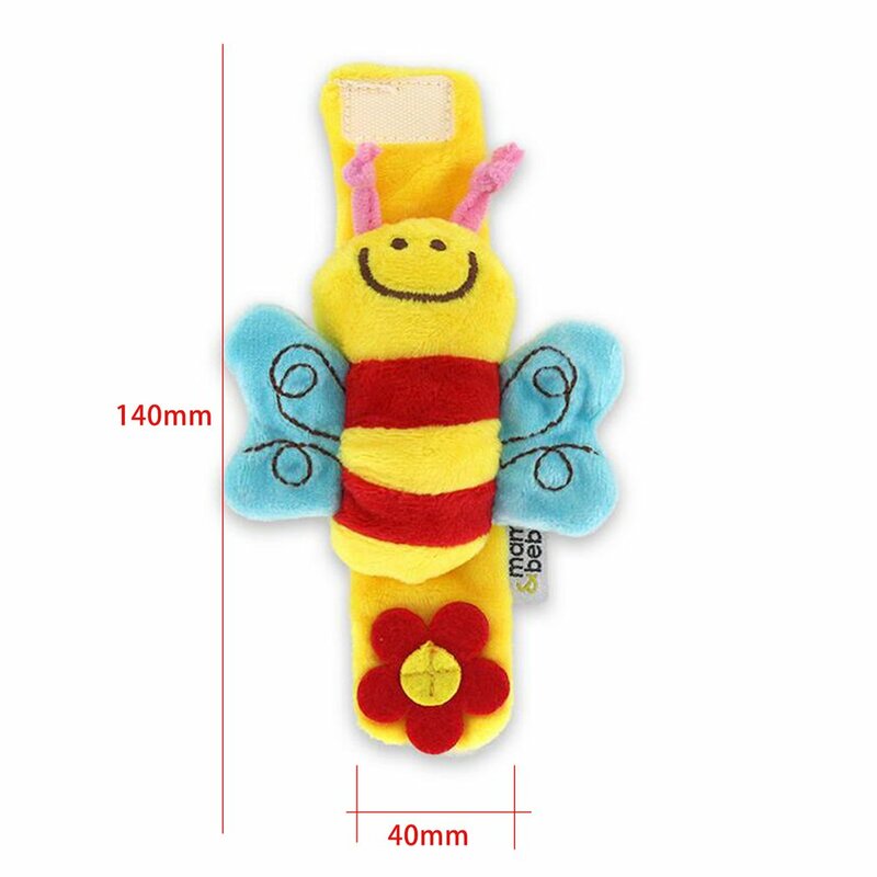 Cartoon Animal Baby Wrist Rattles Baby Toy Wrist Bell Bands Strap Children Infant Newborn Soft Handbells Plush Toy 0-12 Months
