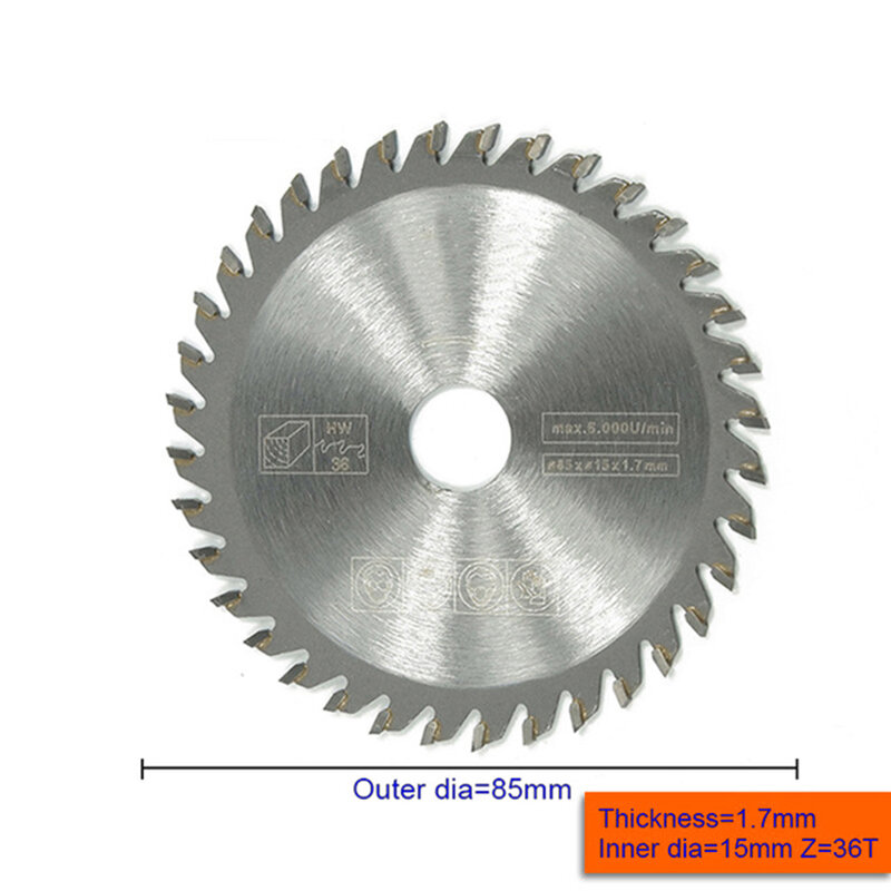 36T 85mm Circular Saw Blade Replacement Cutter Woodworking For Rotary Tools 1pc
