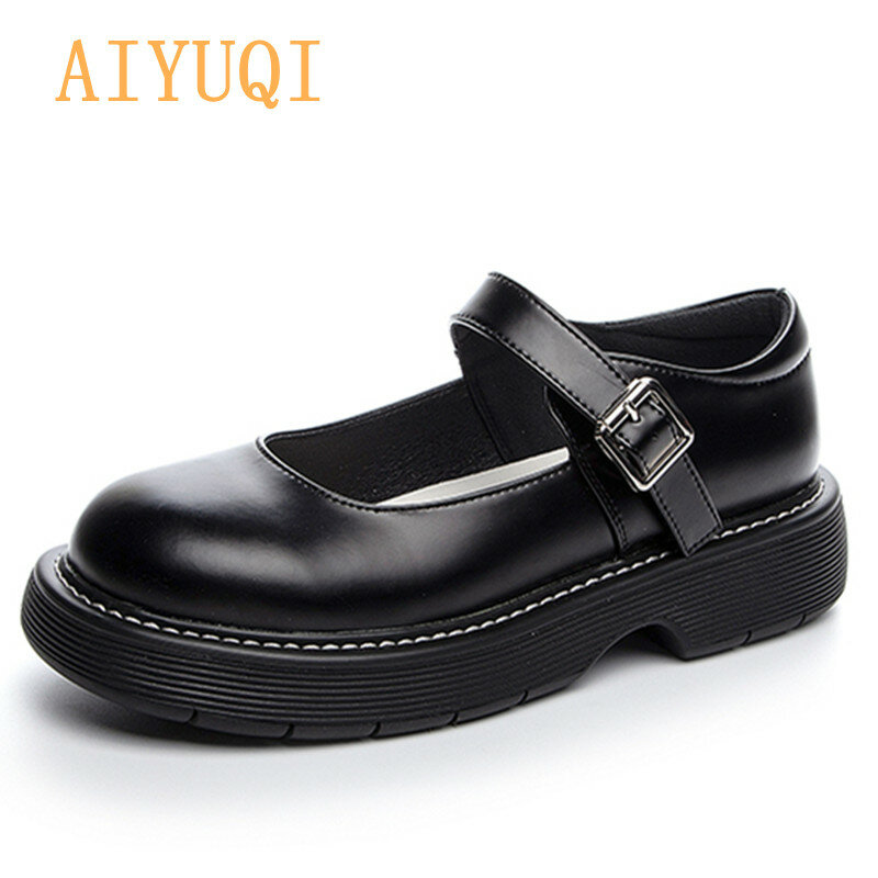 AIYUQI – chaussures Mary Jane pour femmes, en cuir véritable, pour étudiantes japonaises, mocassins à bout rond décontractés, nouvelle collection 2022
