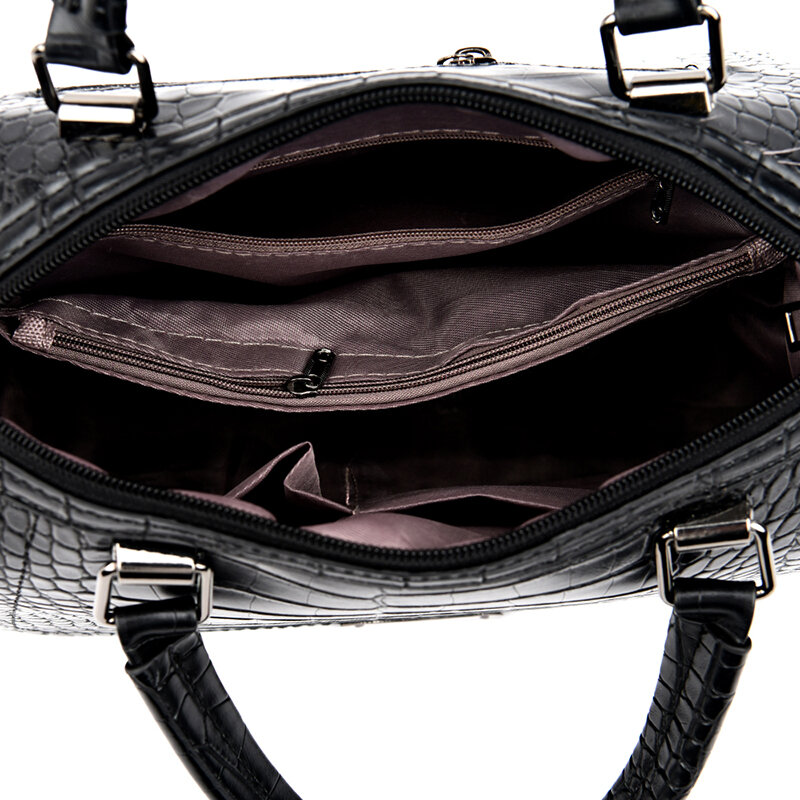 Olsitti高品質の革のハンドバッグ高級ファッションワニのパターンのショルダーバッグ女性2021デザイナー新
