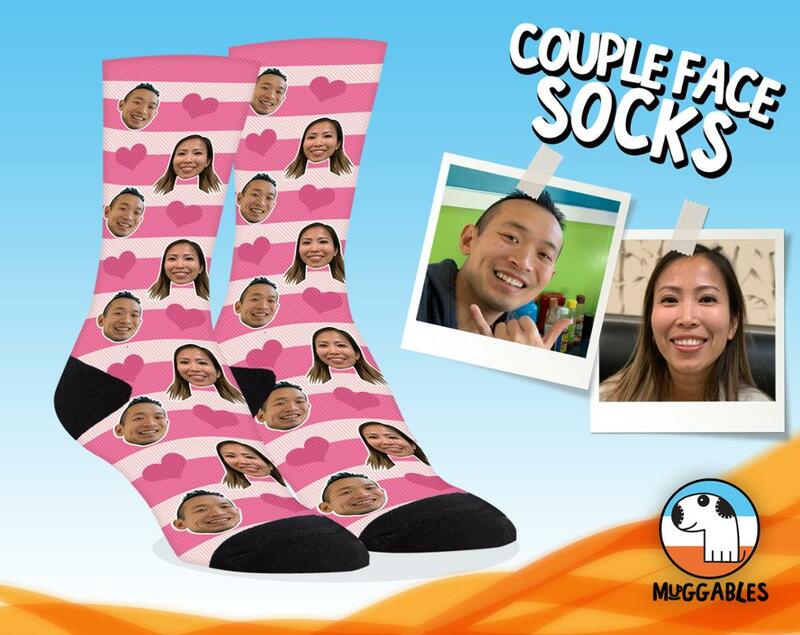 Original Customized Printed Custom Sock Unique Personal Pets Face Socks Birthday Christmas Gifts Couple Lover Socks Present Sock
