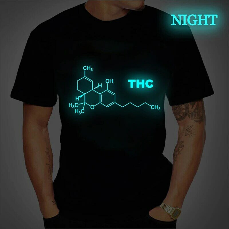 T-shirt con molecola di vaniglia abbigliamento T-shirt Camisetas per uomo top luminosi Ropa Hombre Streetwear Camisa Masculina Verano Koszulk