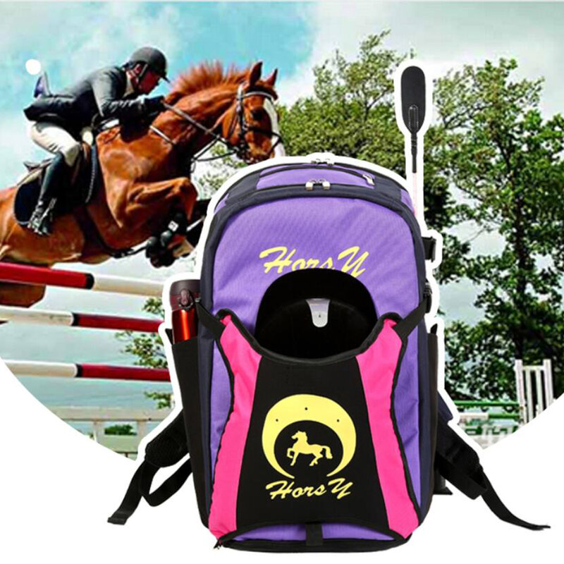 Duurzaam Paardensport Apparatuur Rugzak Rijden Carrying Laarzen Houder Rugzak Met Interieur Compartiment, Side Mesh Zakken