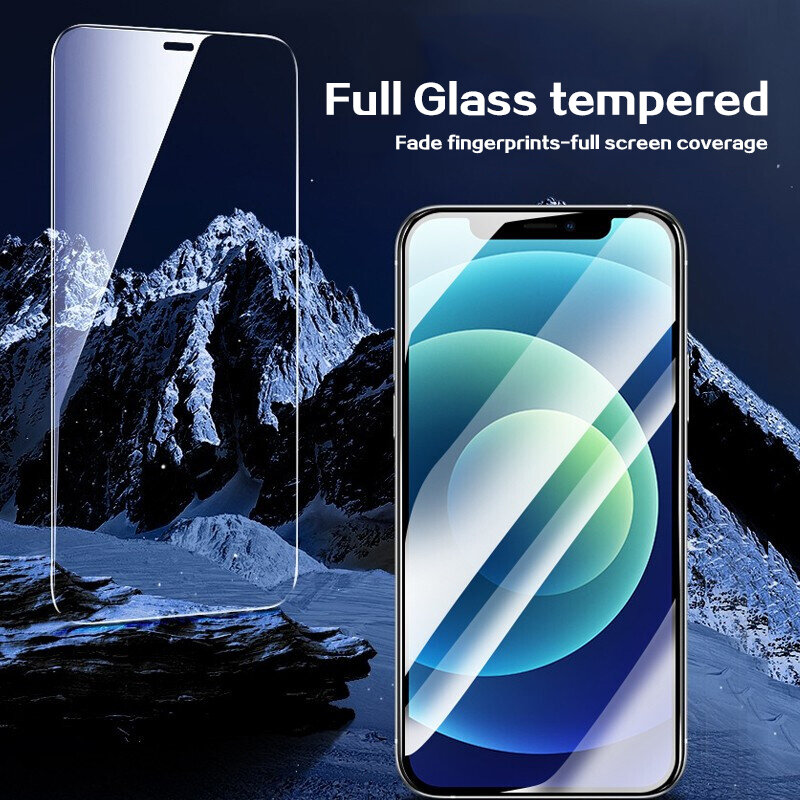4 pezzi di vetro protettivo a copertura totale per iPhone 13 12 11 Pro Max pellicola protettiva per iPhone 6 7 8 Plus X XR Xs Max 13 Mini vetro