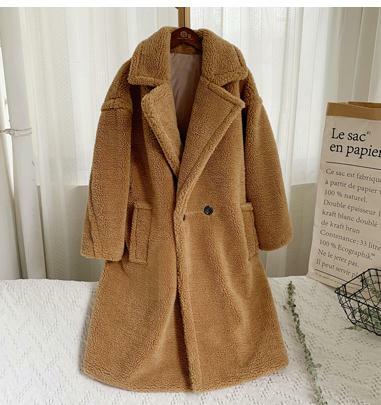 Novo inverno grosso quente sólido casaco de peluche feminino high street faux cordeiro casaco de pele senhora longo casaco de pele do falso sexy femlae roupas k1547