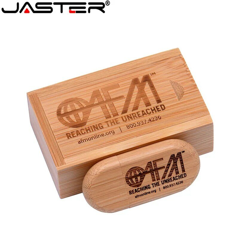 Jaster (logotipo feito sob encomenda livre) bordo de madeira usb + caixa usb flash pen drive 4gb 8gb 16g 32gb 64gb 128gb memória vara fotografia presentes