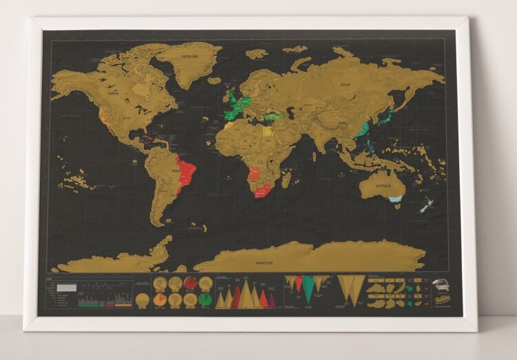 Deluxe cancella mappa di viaggio del mondo gratta e vinci mappa del mondo Scratch di viaggio per Map42 * 30cm adesivi murali decorazione Home Office