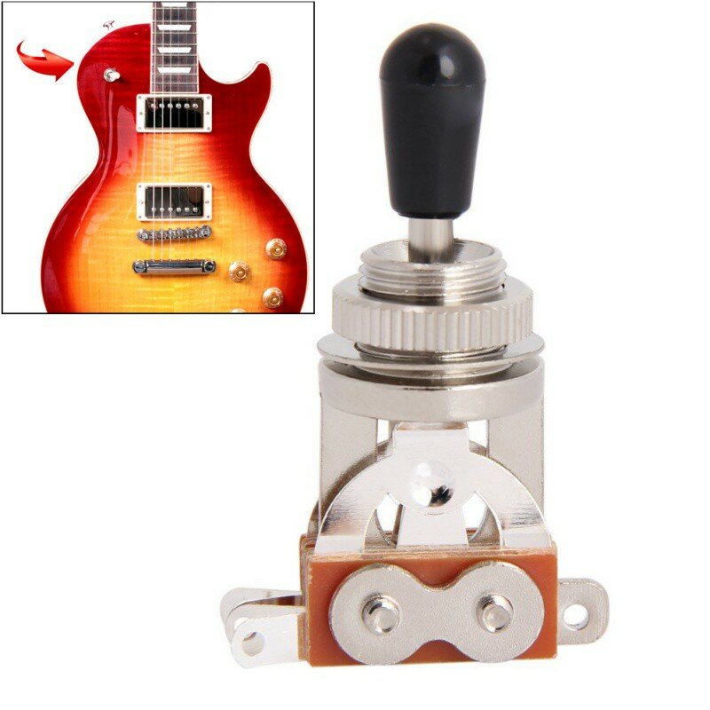 3-ходовой переключатель для гитары, металлический приемник для гитары, аксессуары для гитары, переключатель, запасные части с наконечником