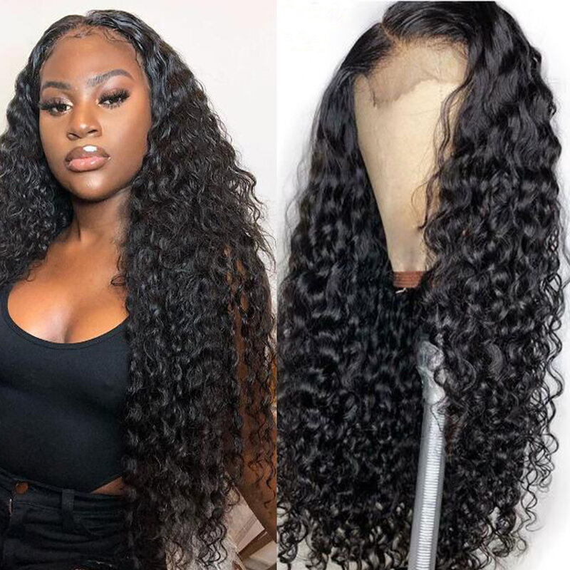 30 Inch Water Wave 13x6 Lace Frontal Wig 250 Density Brazilian Human Hair Wigs With Baby Hair Wet and Wavy 4x4 5x5 Closure Wig