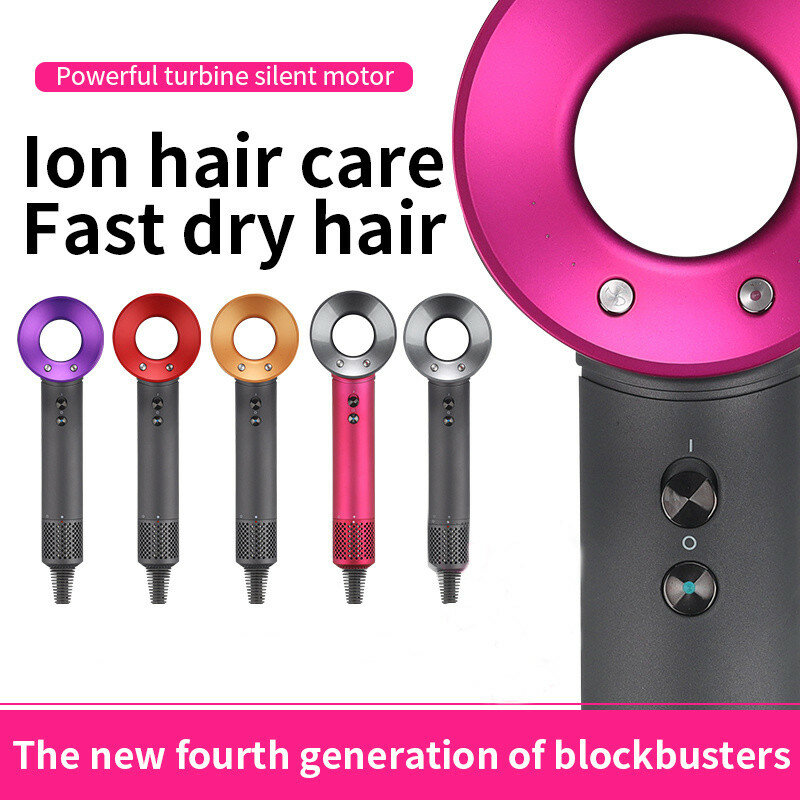 Sèche-cheveux électrique à anions négatifs, puissant et rapide, brosse pour sécher les cheveux à la maison