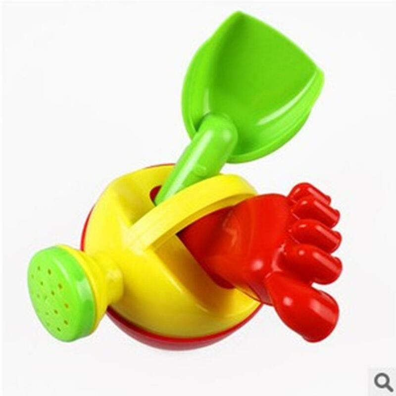 3 pièces enfants plage jouet ensemble arroseur pelle empreinte Fun Time bébé jouer eau sable outils Puzzle plage jouets couleur aléatoire