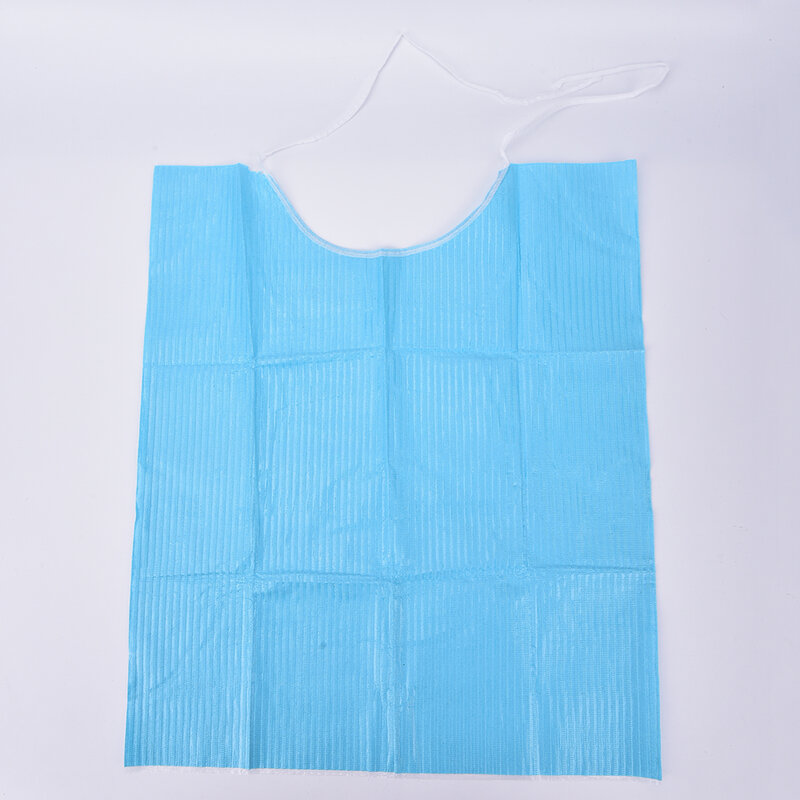 10Pcs Blau Farbe Einweg Halstuch Medizinische Shop Handtücher Schnürung Lätzchen Sputum Pad Dental Materialien Verbrauchs