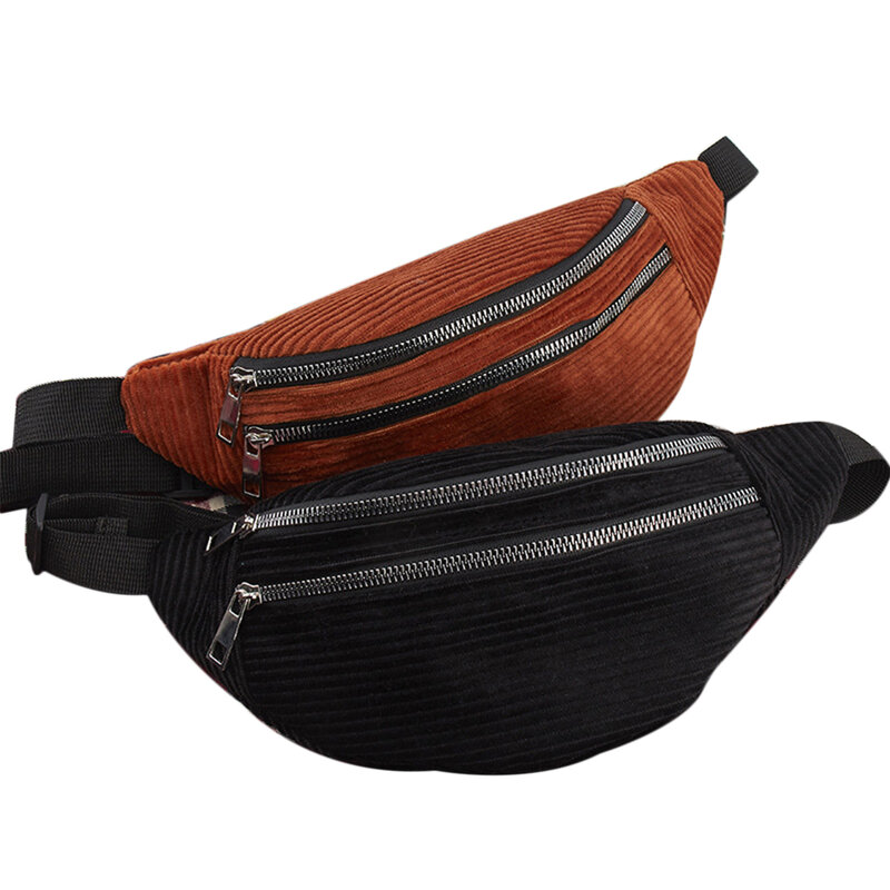 2020 nova unisex veludo portátil cintura saco tamanho pequeno multifuncional desgastar-resistente cor sólida casual estilo cintura pacote