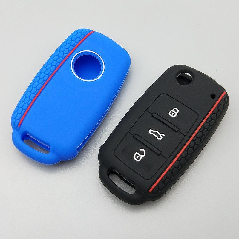 자동차 키 보호 쉘, 폭스 바겐 폴로 파사트 b5 골프 4 5 6 MK5 MK6 Eos Bora Beetle TSI 새로운 디자인 실리콘 커버 케이스