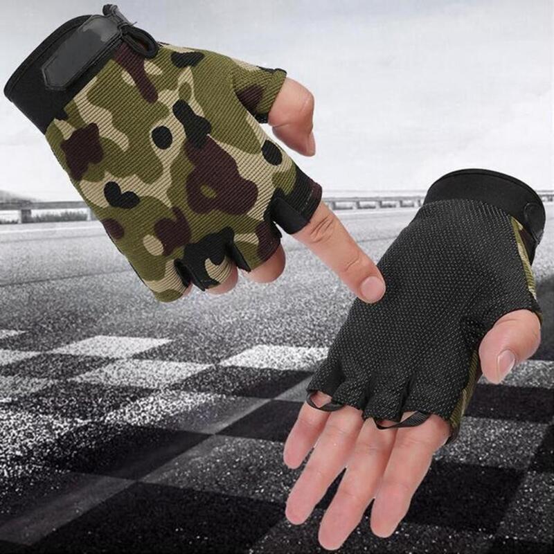 Breathable 4 Colors Stretchy Unisex Motorcycle Cycling Gloves for Camping