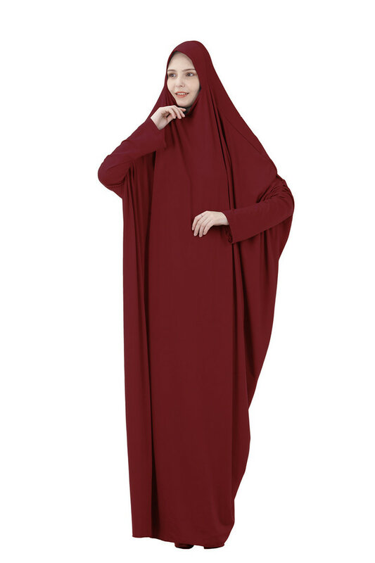 Vestido largo Abaya para mujer, prenda musulmana turca para rezar, Hijab, ropa islámica, cobertura completa