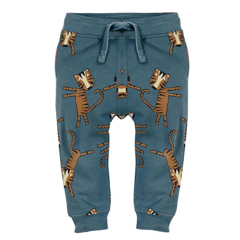 Little maven-pantalones para bebé (Niño), Pantalón elástico de punto de algodón para niño pequeño, pantalones con estampado de dinosaurio animal, 11031