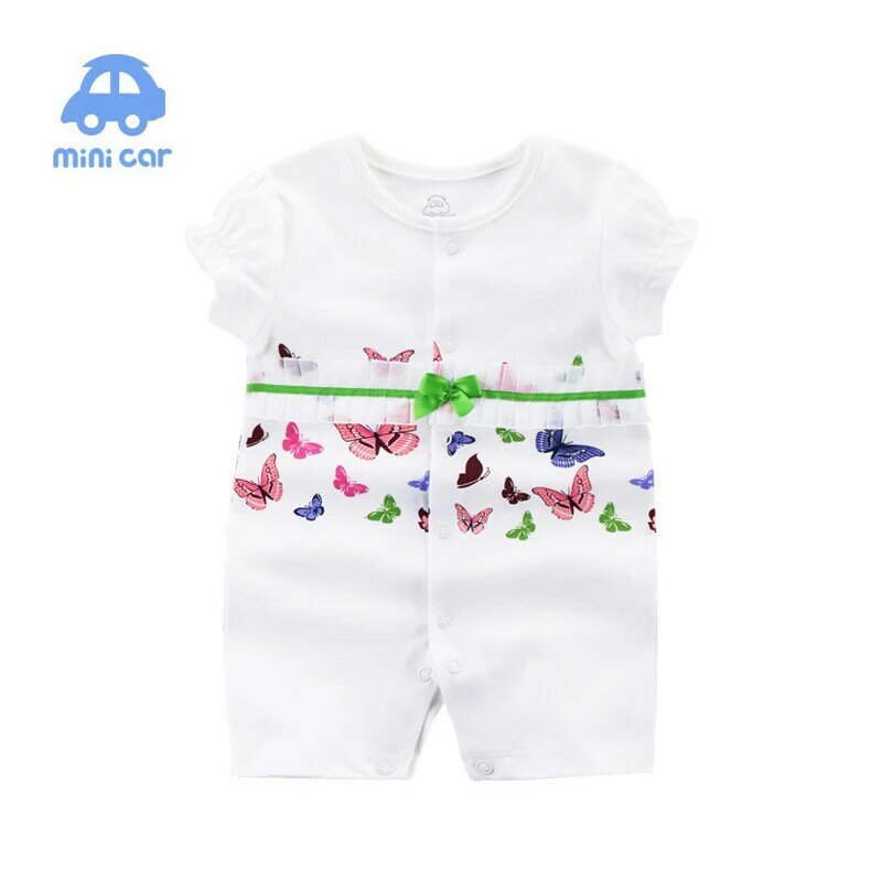 Combinaison en coton à manches courtes pour nouveau-né, vêtement d'été une pièce unisexe pour bébé, fille et garçon, chiot, 2022