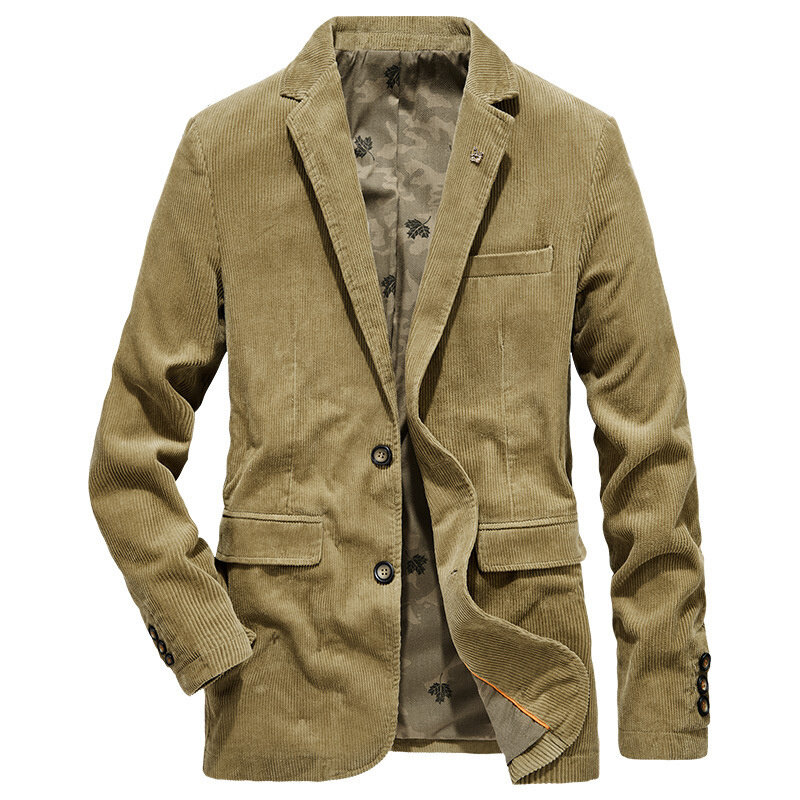Giacca da uomo Casual in cotone di velluto a coste primavera autunno giacca da uomo Slim Fit giacca da uomo taglia M-4XL Homme