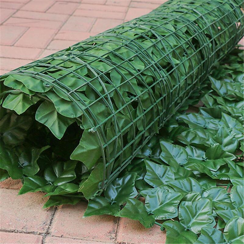 ประดิษฐ์ Hedge ใบ Faux Lvy Leaf รั้วความเป็นส่วนตัวสำหรับตกแต่งสวน0.5X1M Backyard รั้วตาข่ายสวนระเบียงรั้ว