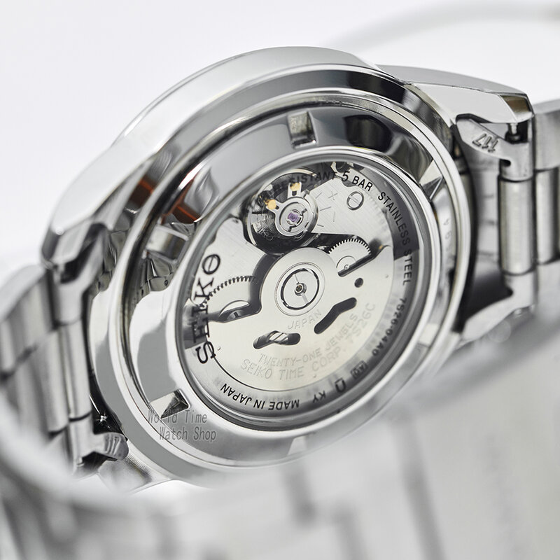 세이코-남성 5 오토매틱 시계, 탑 럭셔리 브랜드 스포츠 남성 시계 세트, 남성 시계, 방수 시계, 남성 시계, SNZG15J1